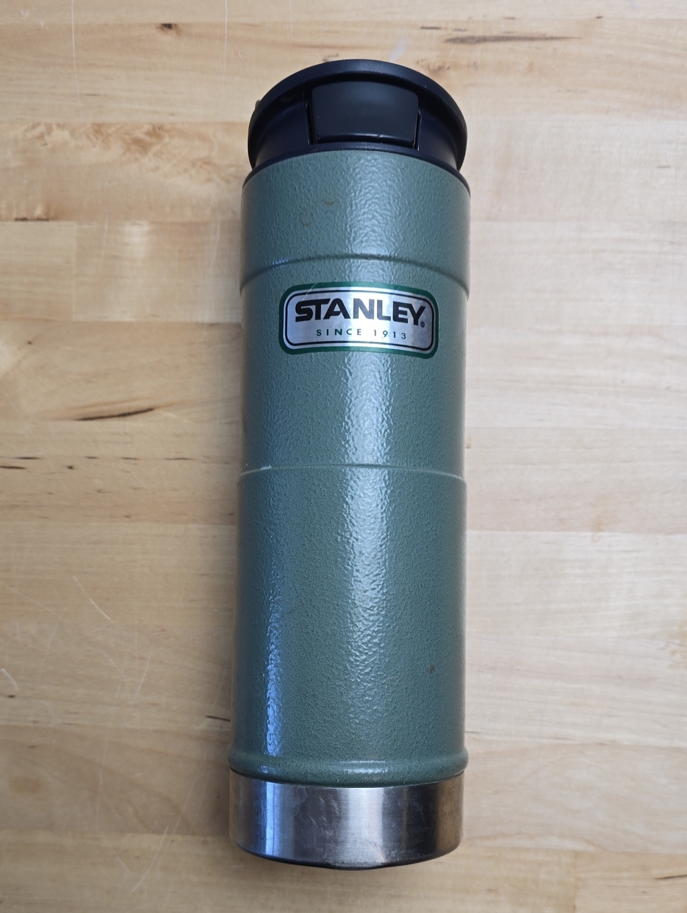 Stanley Classic One-hand 16 oz Push Button Stainless Steel Travel Coffee Tumbler